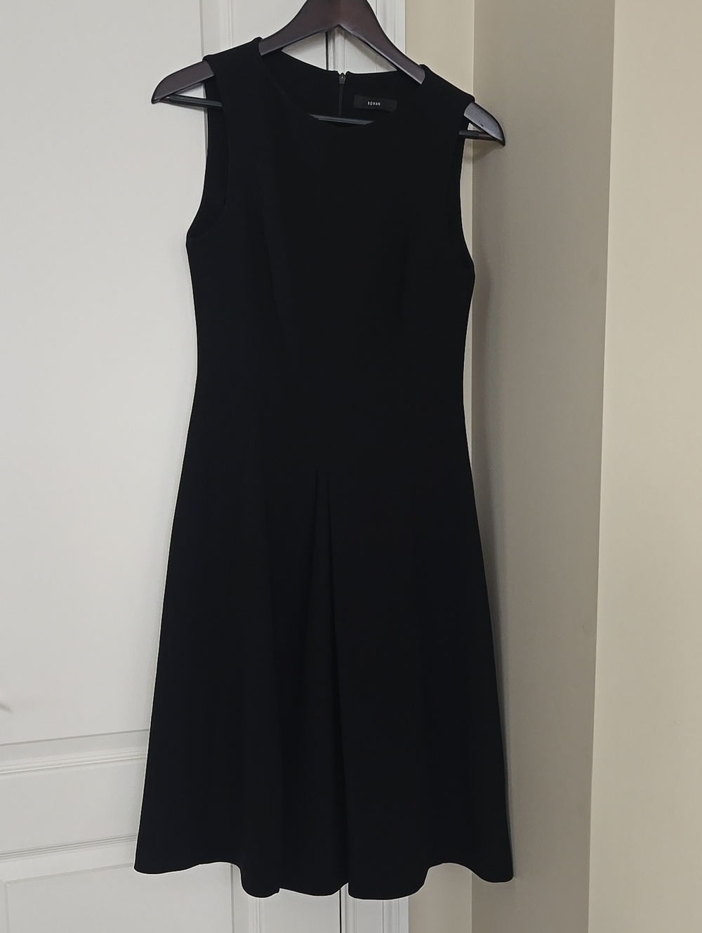 Roman Black Sleeveless Fit-and-Flare Dress